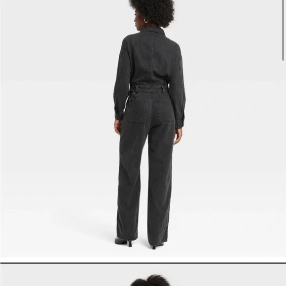 Black Denim Jumpsuit universal threads target viral - Picture 3 of 4